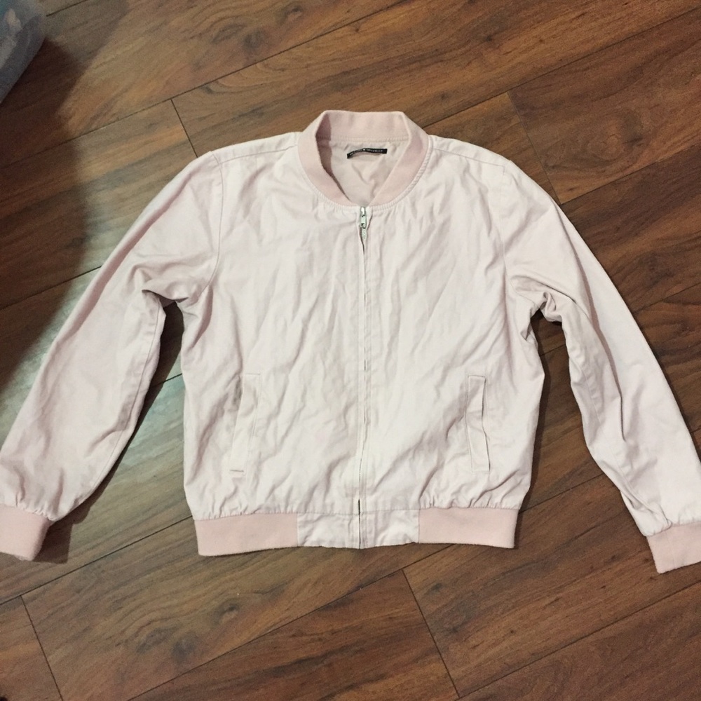 Brandy Melville Pink Kasey Bomber Jacket - Picture 2 of 4